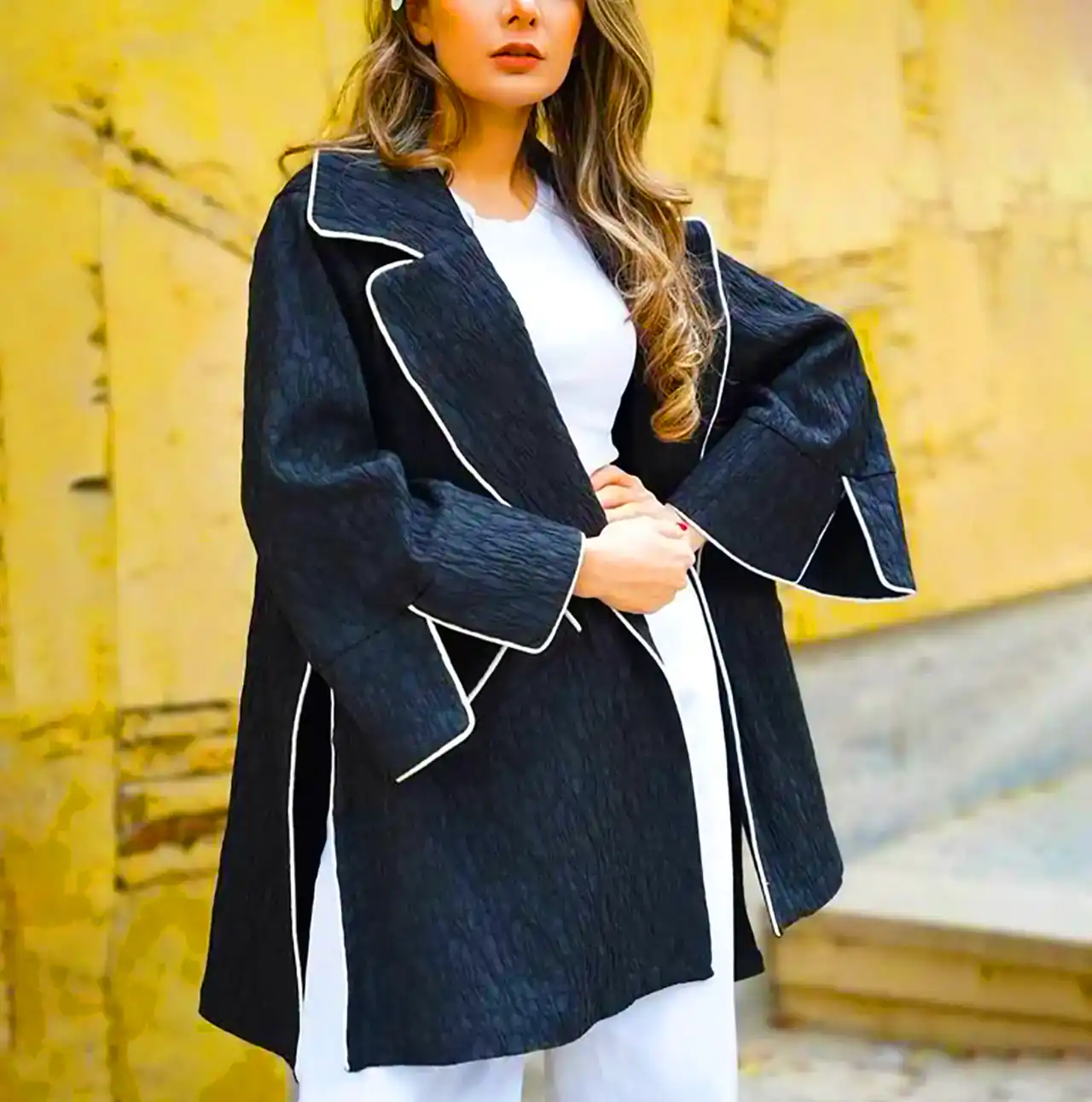 مانتو کتی مشکی ترند امسال