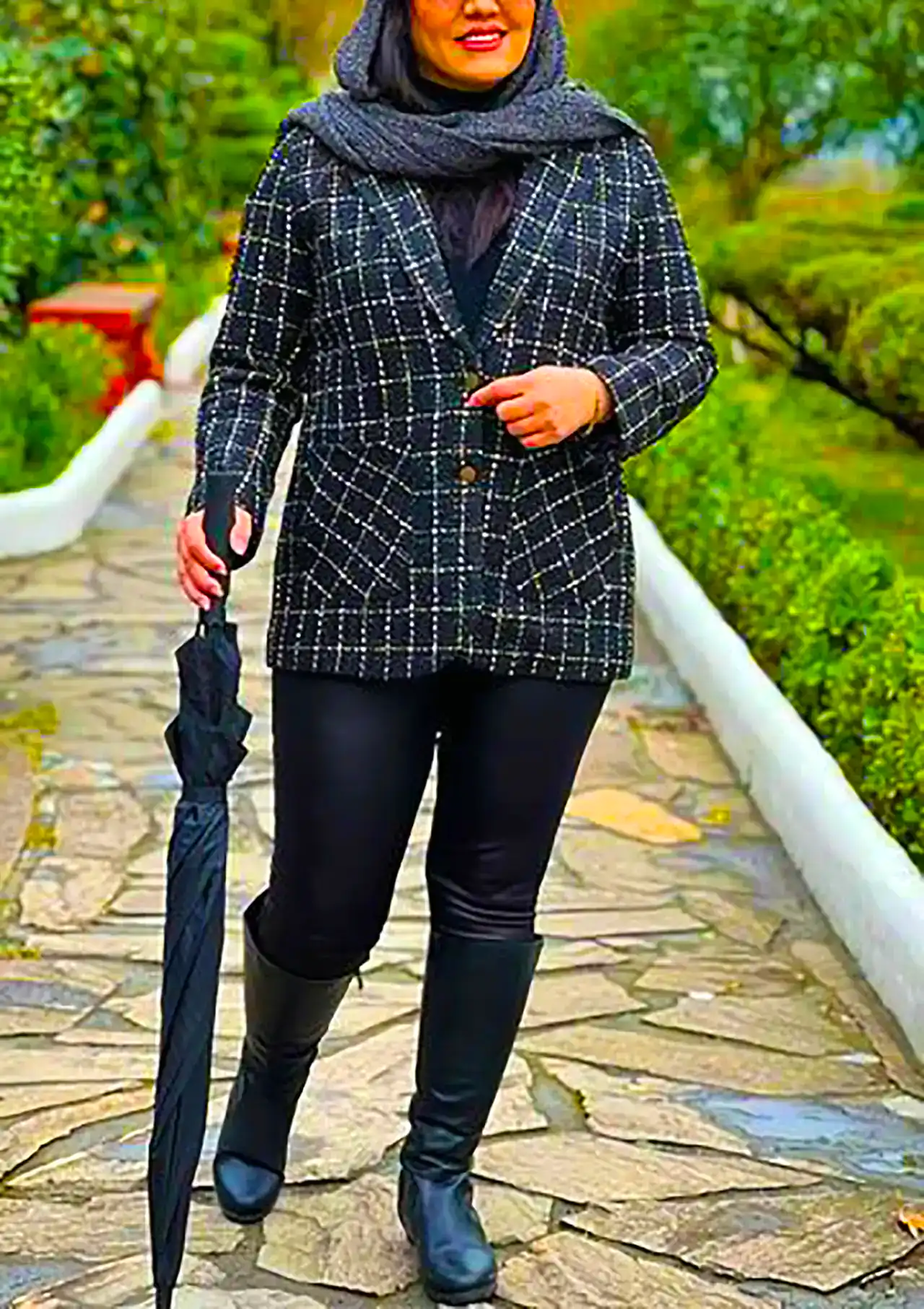 مانتو کتی مشکی ترند امسال