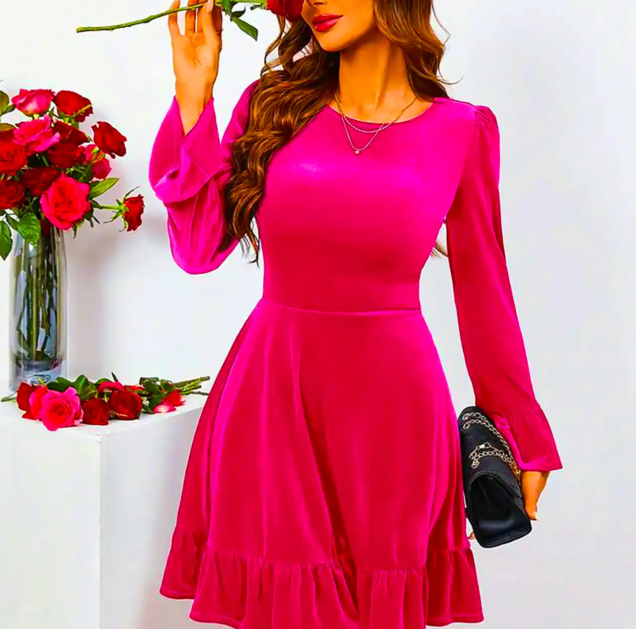 پیراهن قد زانو زنانه