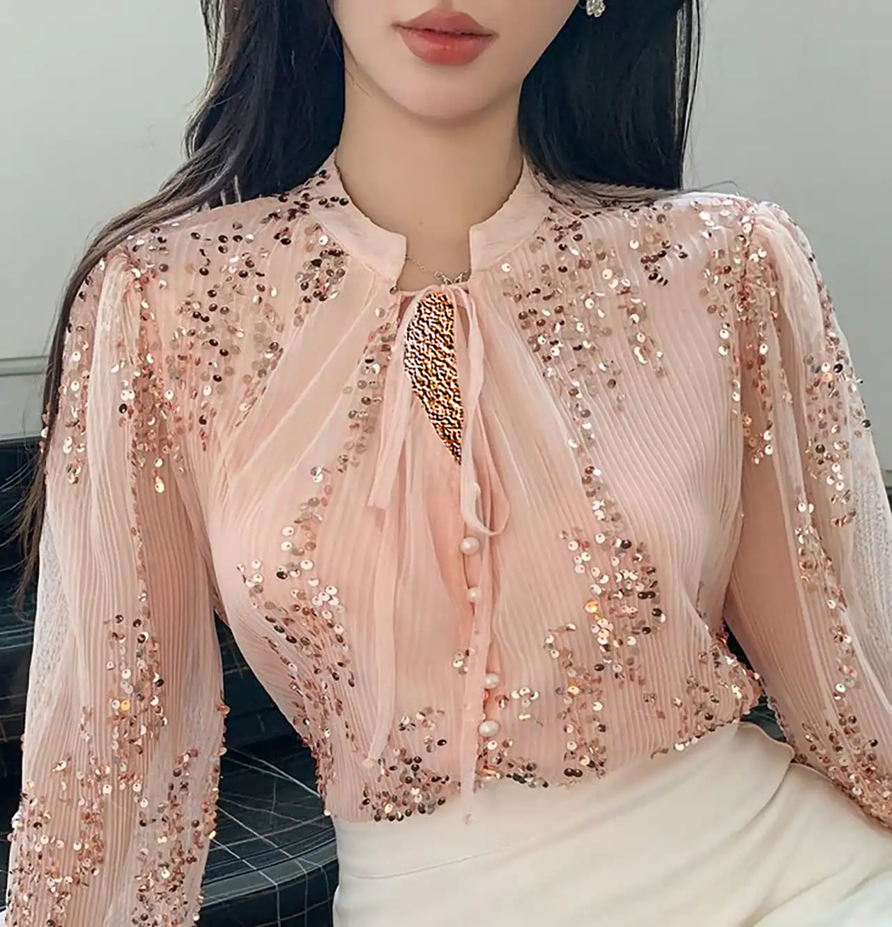 بلوز شیفون مجلسی زنانه