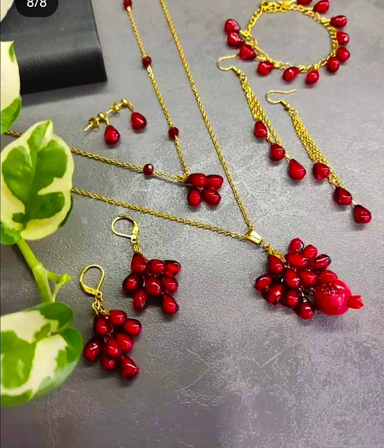 گوشواره فانتزی طرح انار