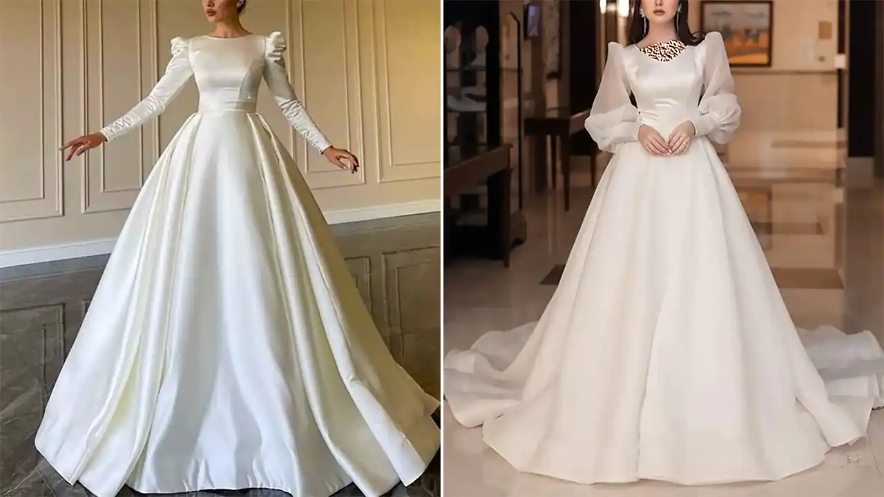 لباس عروس پوشیده اروپایی؛ ۱۵ عکس رویایی + مدل های شیک برای مراسم لاکچری