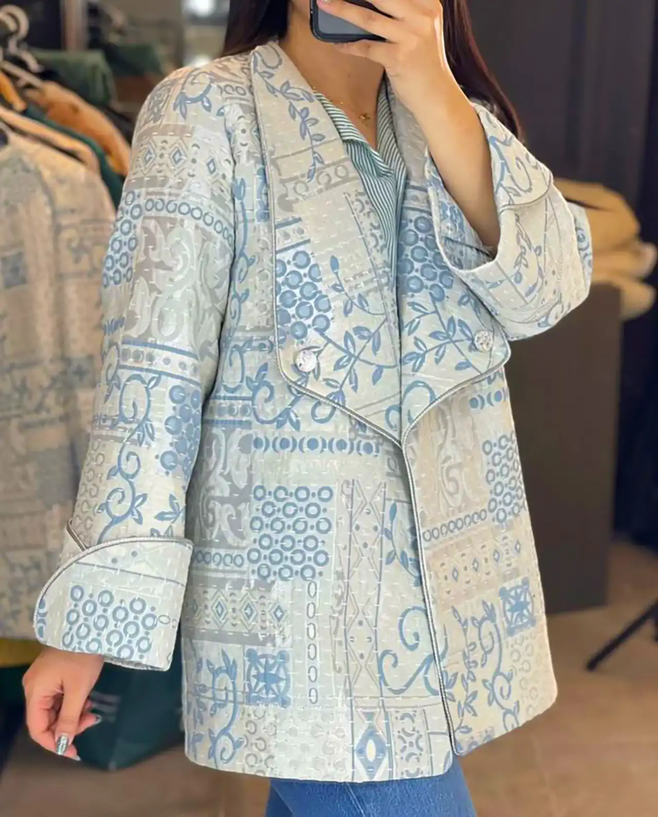 مانتو آبی شیک خاص
