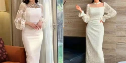 پیراهن مجلسی گیپور سفید زنانه؛ ۱۵ عکس + جذاب ترین مدل های خاص