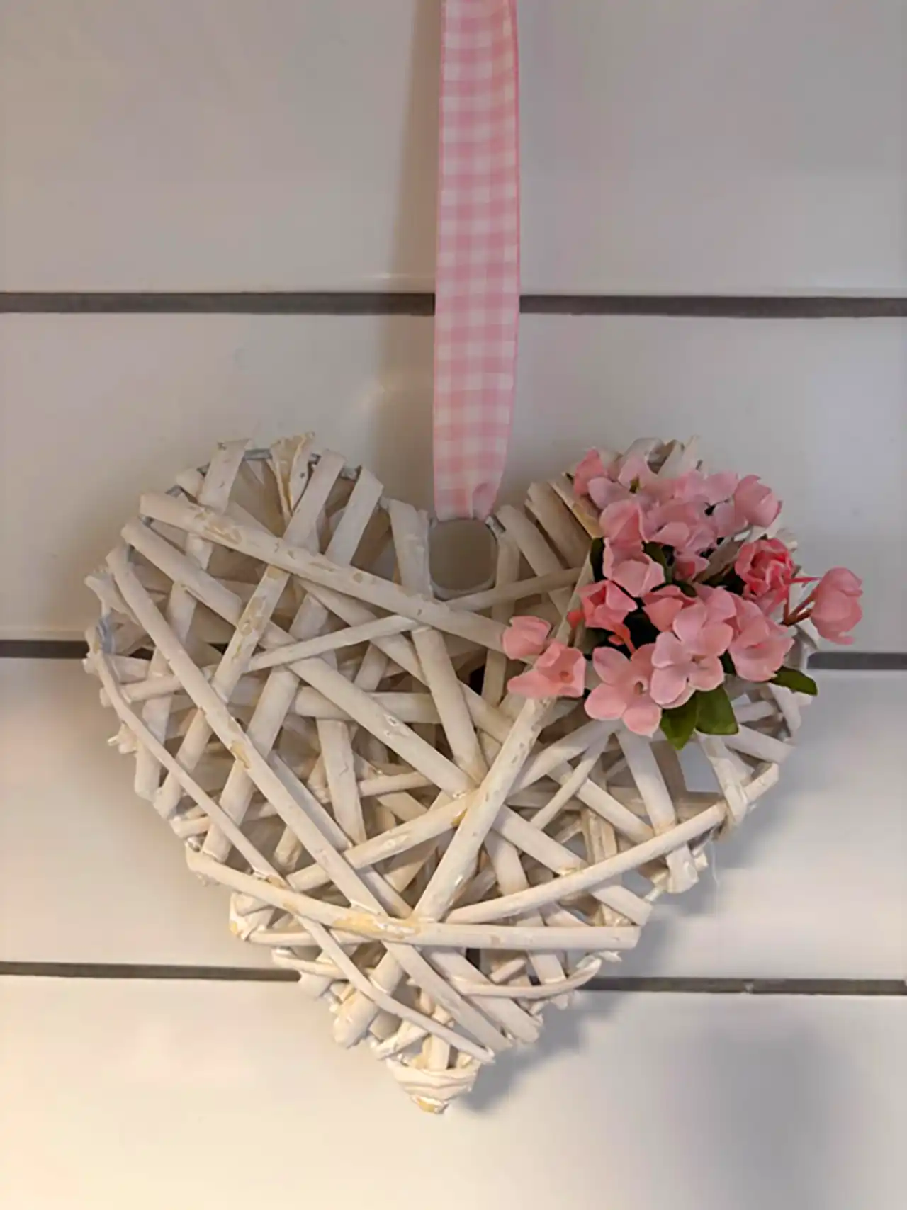 ایده ساخت آویز قلبی حصیری