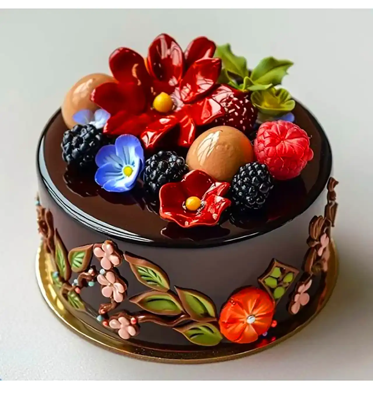 کیک میوه ای شکلاتی خاص