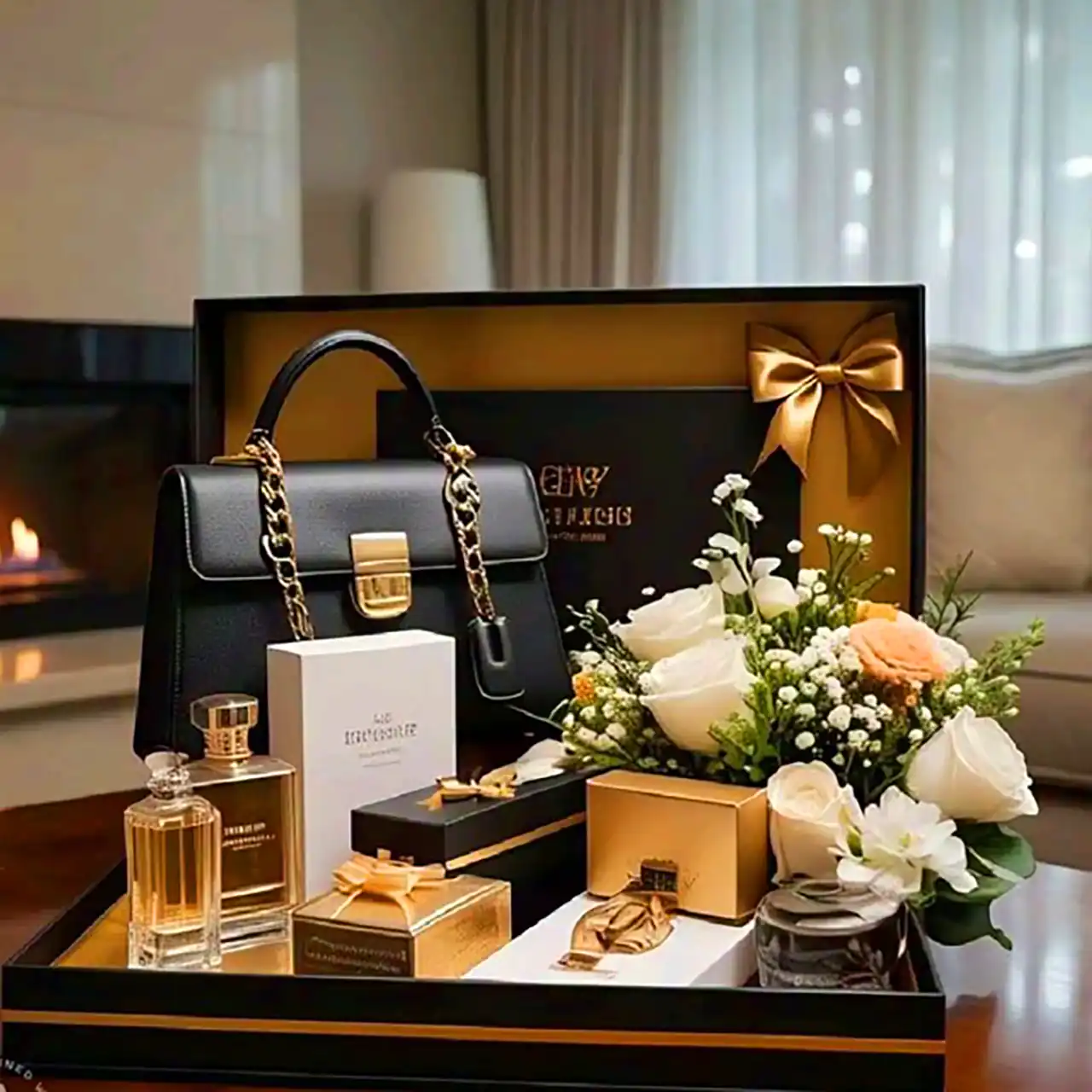 سبد هدیه عروسی بسیار شیک