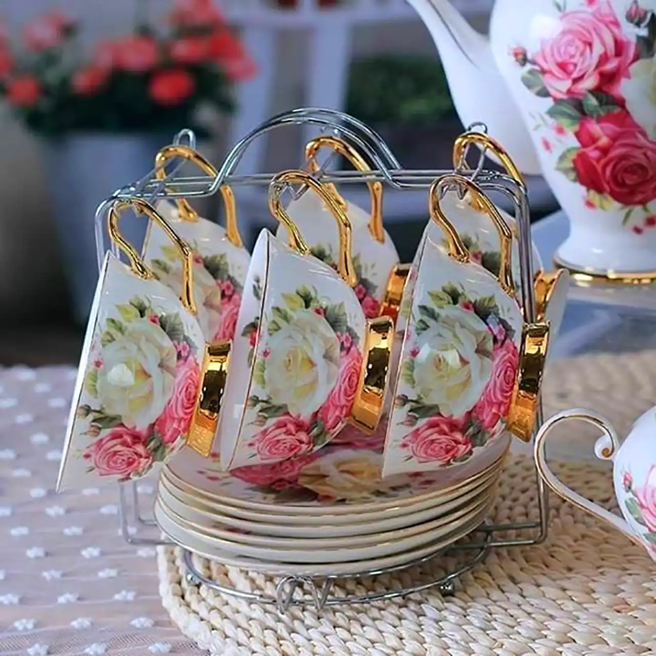 ست چای خوری سرامیکی ظریف و زیبا