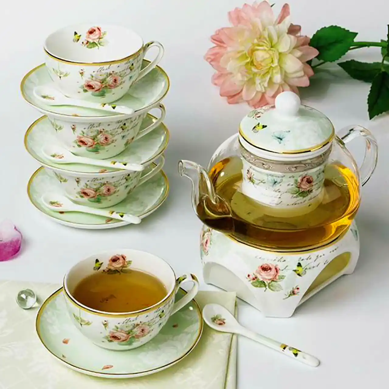 ست چای خوری سرامیکی ظریف و زیبا