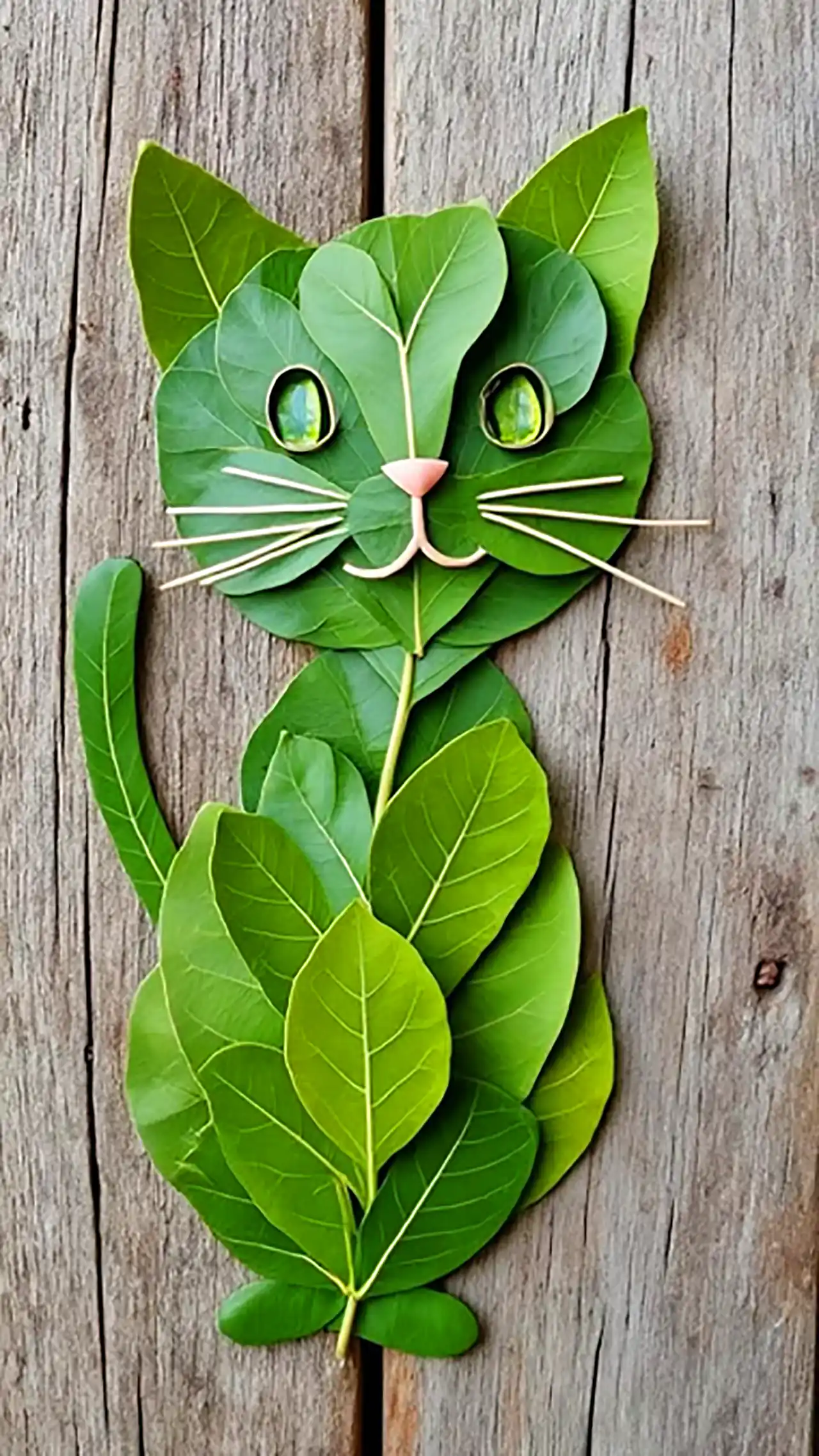 هنر ساخت کاردستی با برگ درخت