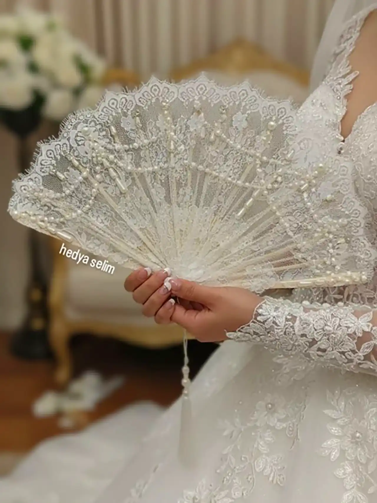 مدل بادبزن شیک برای عروس