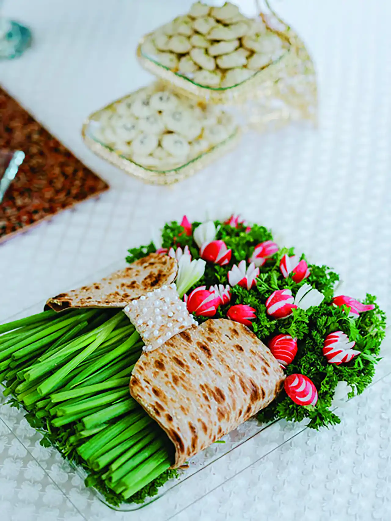 مدل نون و پنیر و سبزی سفره عقد