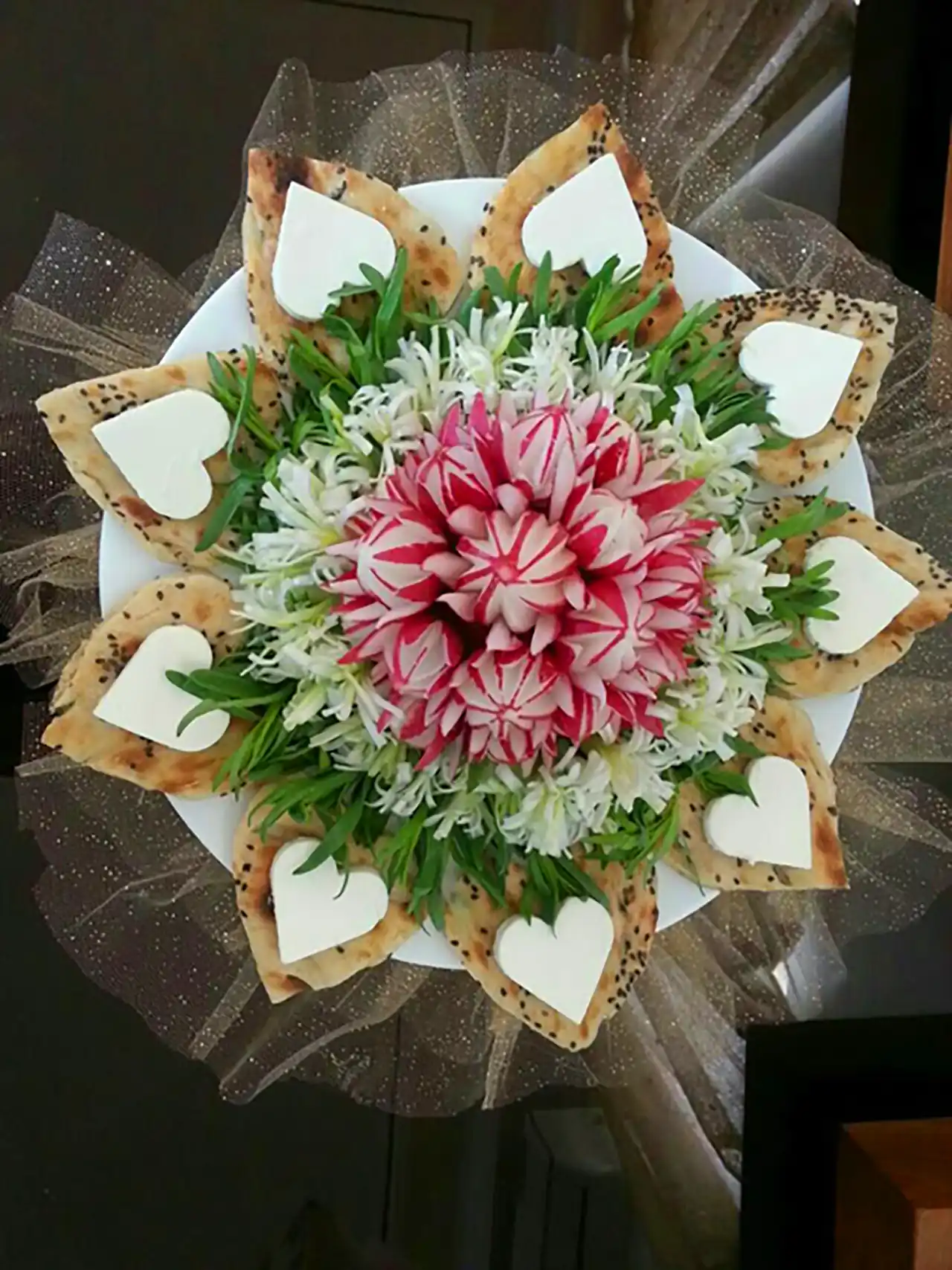 مدل نون و پنیر و سبزی سفره عقد