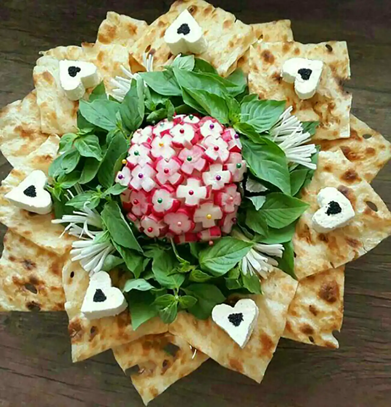 مدل نون و پنیر و سبزی سفره عقد