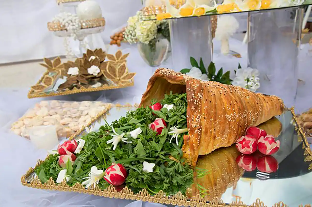 مدل نون و پنیر و سبزی سفره عقد