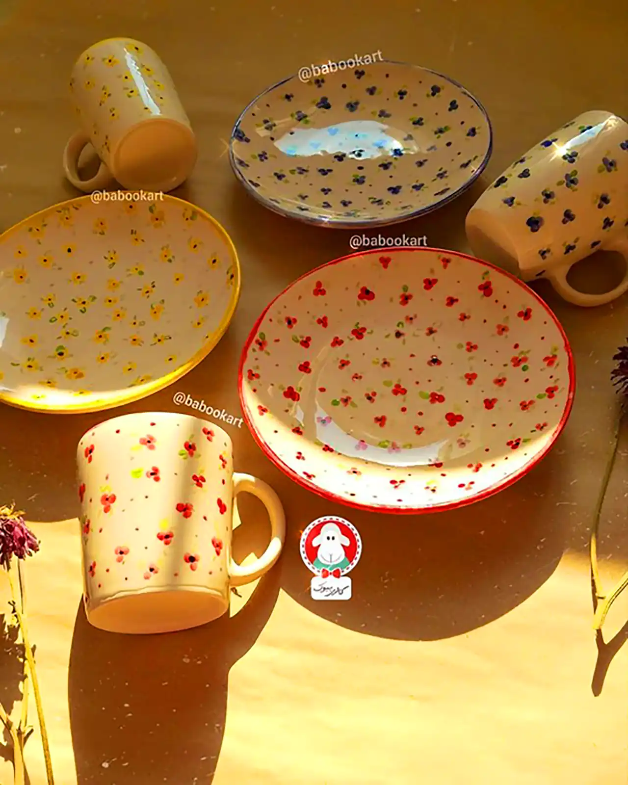 سرویس چای خوری رنگارنگ و جذاب