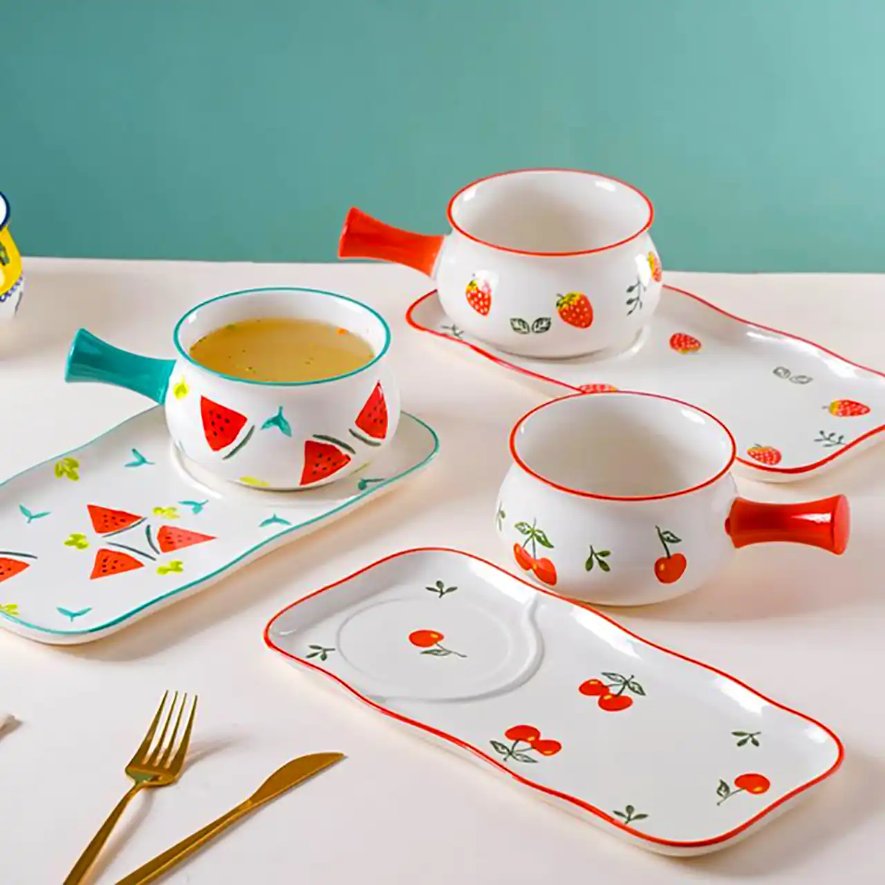 سرویس چای خوری رنگارنگ و جذاب