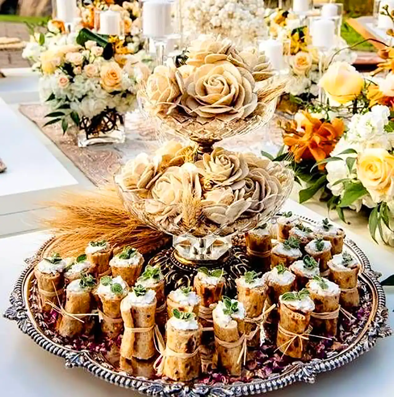 تزئینات شیک سفره عقد 