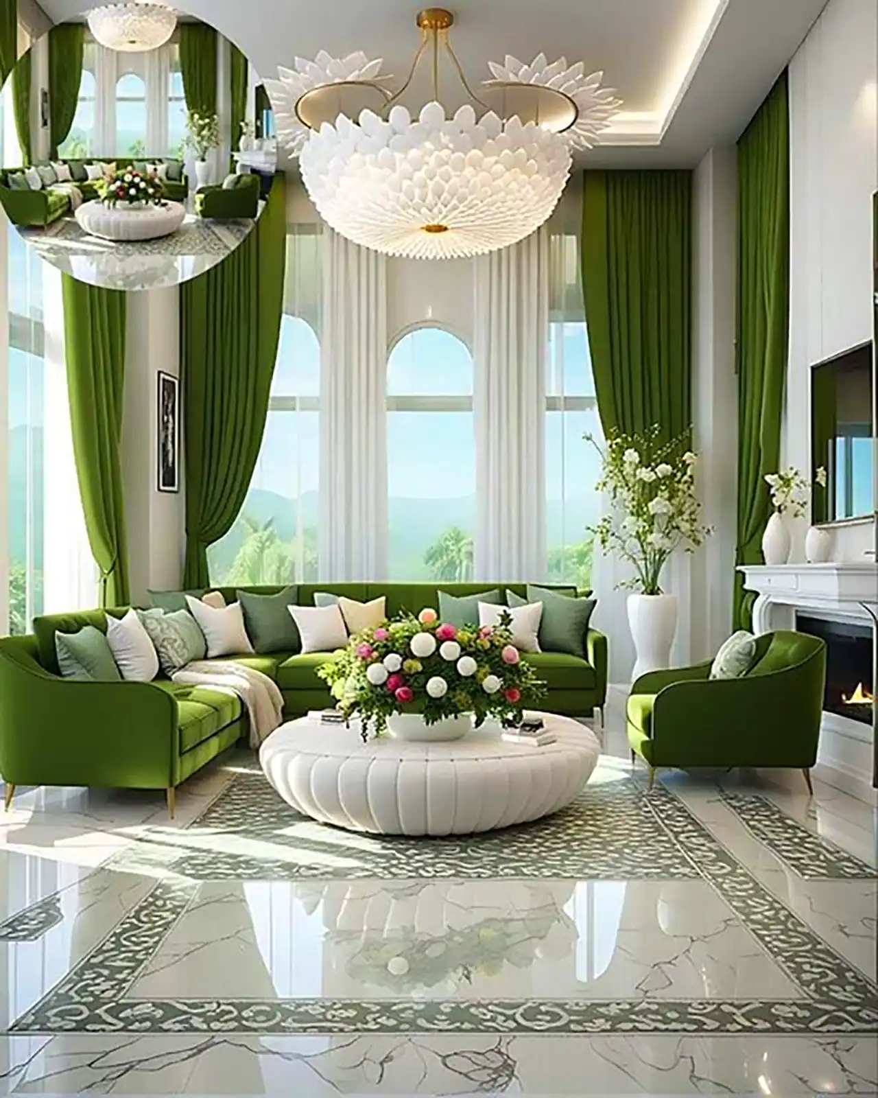ایده چیدمان آپارتمان رنگی