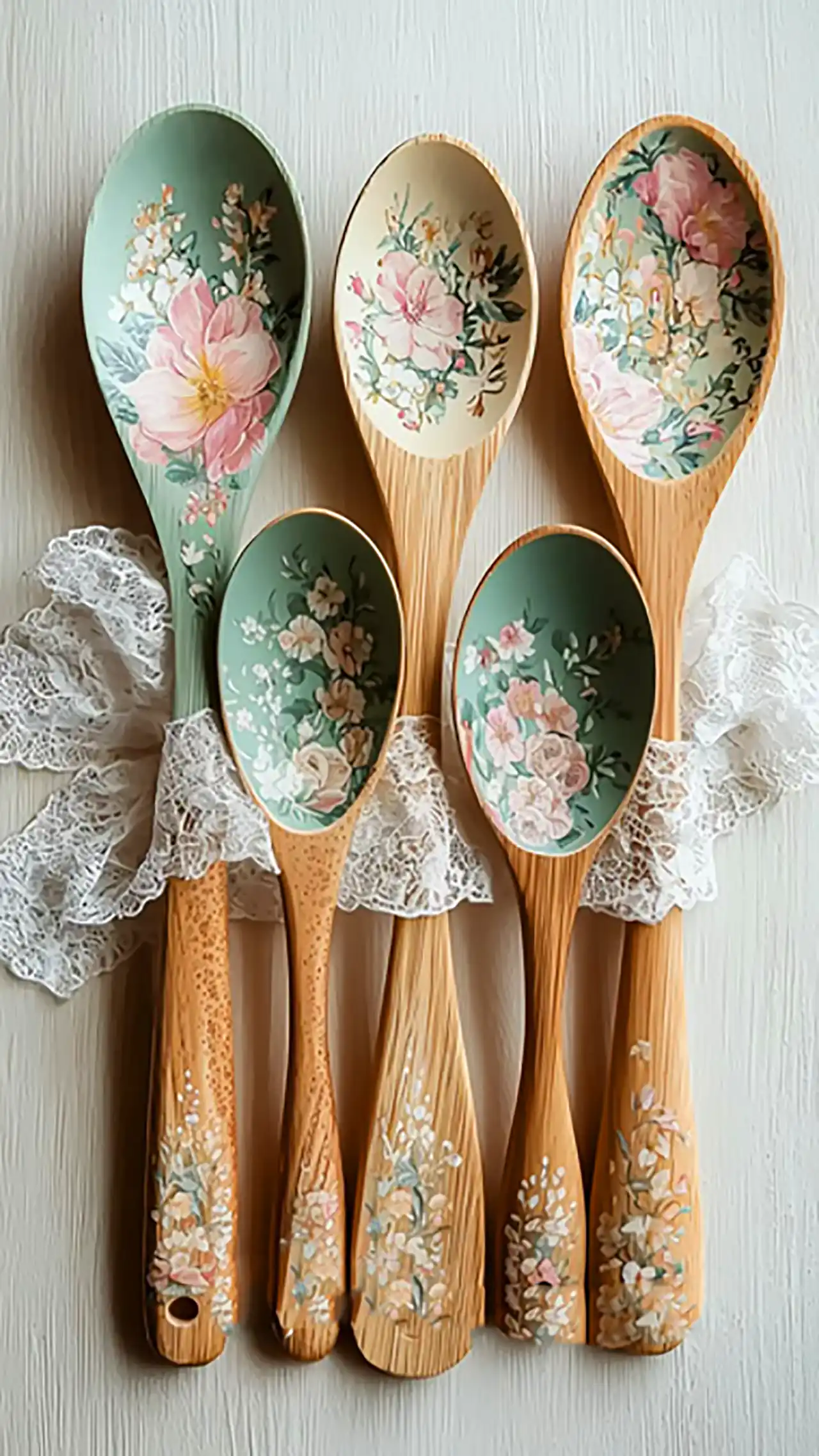 طراحی خلاقانه روی قاشق چوبی 