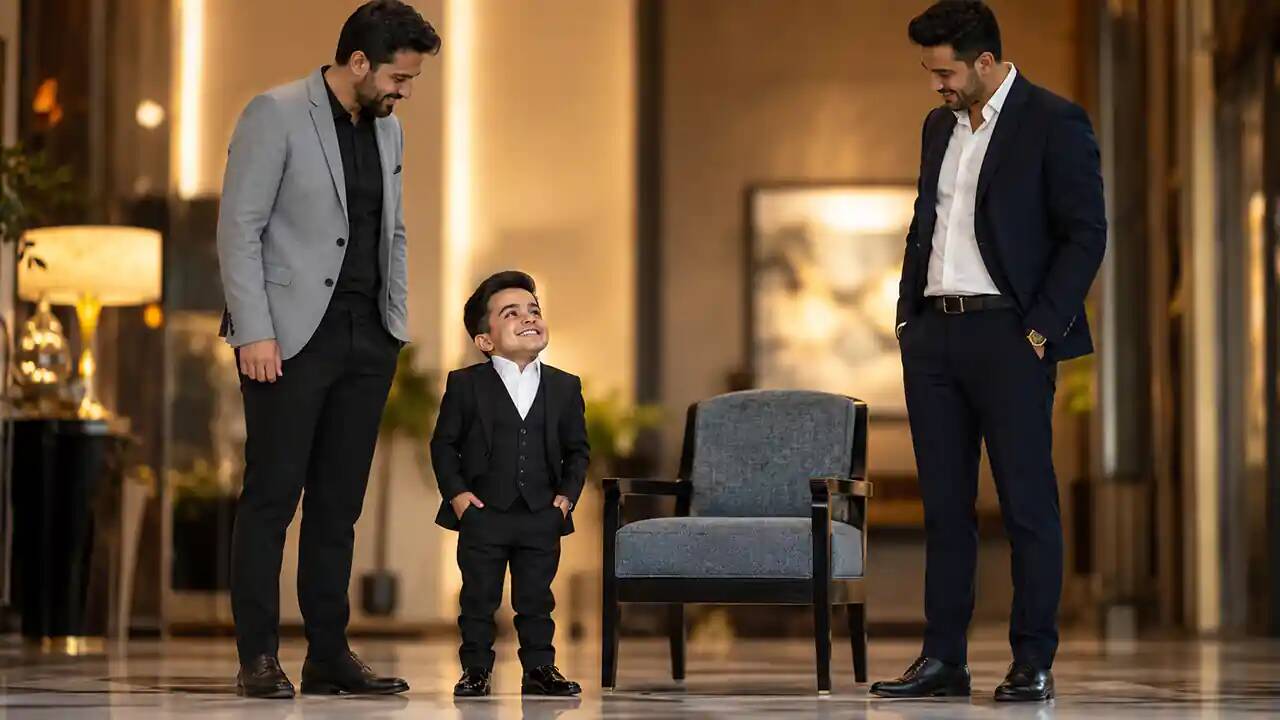 کوتاه قدترین مرد جهان ایرانی است؛ قد باورنکردنی افشین را ببینید